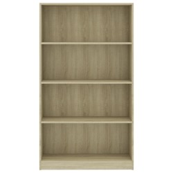 vidaXL Libreria a 4 Ripiani Rovere Sonoma 80x24x142 cm in Truciolato