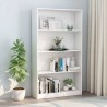 vidaXL Libreria a 4 Ripiani Bianca 80x24x142 cm in Legno ingegnerizzato