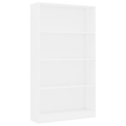 vidaXL Libreria a 4 Ripiani Bianca 80x24x142 cm in Legno ingegnerizzato