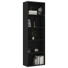 vidaXL Libreria a 5 Ripiani Nera 60x30x189 cm in Truciolato