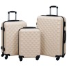 vidaXL Set Valigie Trolley a Custodia Rigida 3 pz Oro in ABS