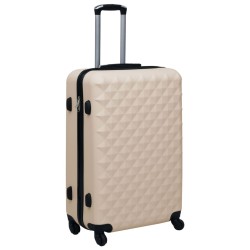 vidaXL Set Valigie Trolley a Custodia Rigida 3 pz Oro in ABS