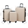 vidaXL Set Valigie Trolley a Custodia Rigida 3 pz Oro in ABS