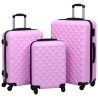 vidaXL Set Valigie Trolley a Custodia Rigida 3 pz Rosa in ABS