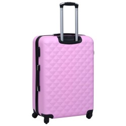 vidaXL Set Valigie Trolley a Custodia Rigida 3 pz Rosa in ABS