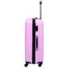 vidaXL Set Valigie Trolley a Custodia Rigida 3 pz Rosa in ABS