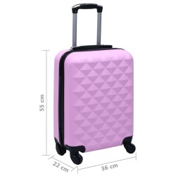 vidaXL Trolley a Custodia Rigida Rosa ABS