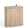 FMD Credenza con 2 Ante 80x34,9x89,9 cm Rovere