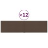 Pannelli Murali 12 pz Marrone 60x15 cm Tessuto 1,08 m²