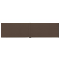 Pannelli Murali 12 pz Marrone 60x15 cm Tessuto 1,08 m²