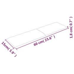 Pannelli Murali 12 pz Marrone 60x15 cm Tessuto 1,08 m²