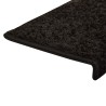 vidaXL Tappetini per Scale in Moquette 15 pz 65x21x4 cm Neri