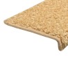 vidaXL Tappetini per Scale 15 pz 65x21x4 cm Beige