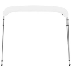 vidaXL Bimini di Prua con Tendalino a 4 Archi Bianco 243x180x137 cm