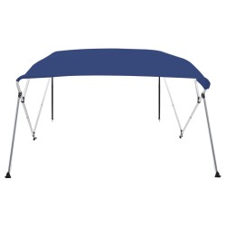 vidaXL Bimini di Prua con Tendalino a 4 Archi Blu 243x210x137 cm