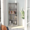 vidaXL Libreria a 4 Ripiani Grigio Cemento 60x24x142 cm in Truciolato