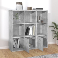 vidaXL Libreria Grigio Cemento 98x30x98 cm in Truciolato