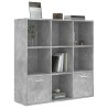 vidaXL Libreria Grigio Cemento 98x30x98 cm in Truciolato