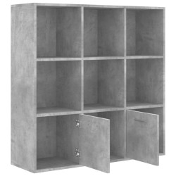 vidaXL Libreria Grigio Cemento 98x30x98 cm in Truciolato