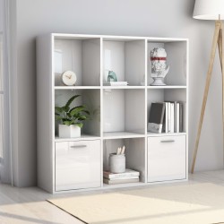 vidaXL Libreria Bianco Lucido 98x30x98 cm in Truciolato