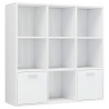 vidaXL Libreria Bianco Lucido 98x30x98 cm in Truciolato