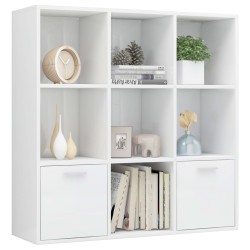 vidaXL Libreria Bianco Lucido 98x30x98 cm in Truciolato