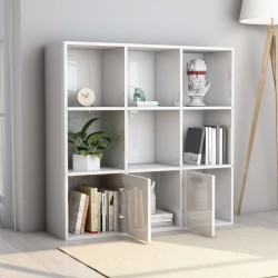 vidaXL Libreria Bianco Lucido 98x30x98 cm in Truciolato