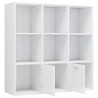 vidaXL Libreria Bianco Lucido 98x30x98 cm in Truciolato