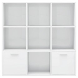 vidaXL Libreria Bianco Lucido 98x30x98 cm in Truciolato