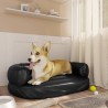 vidaXL Letto per Cani Ergonomico Gommapiuma Nero 60x42cm in Similpelle