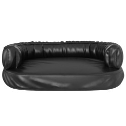 vidaXL Letto per Cani Ergonomico Gommapiuma Nero 60x42cm in Similpelle