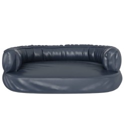 vidaXL Letto per Cani con Gommapiuma Blu Scuro 60x42 cm in Similpelle