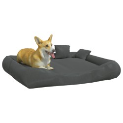 vidaXL Cuccia Cani Cuscini Grigio Scuro 115x100x20cm Tessuto Oxford