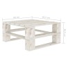 vidaXL Ottomana da Giardino Pallet con Cuscino Crema in Legno