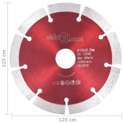 vidaXL Dischi da Taglio Diamantati 2 pz in Acciaio 125 mm