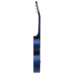 vidaXL Chitarra Classica per Principianti e Bambini Blu 1/2 34"    