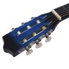 vidaXL Chitarra Classica per Principianti e Bambini Blu 1/2 34"    