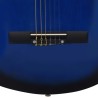 vidaXL Chitarra Classica per Principianti e Bambini Blu 1/2 34"    