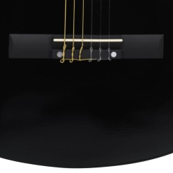 vidaXL Chitarra Classica Cutaway Western con 6 Corde Nera 38"