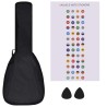 vidaXL Set Ukulele Soprano con Borsa per Bambini Legno Chiaro 21"    