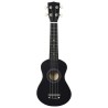 vidaXL Set Ukulele Soprano con Borsa per Bambini Nera 21"