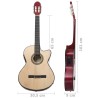 vidaXL Chitarra Classica Western Cutaway con Equalizzatore e 6 Corde    