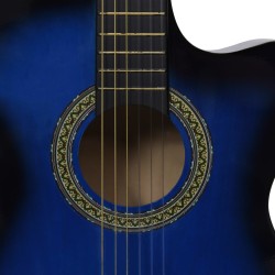 vidaXL Chitarra Classica Western con Equalizzatore e 6 Corde Blu   