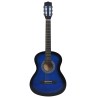 vidaXL Chitarra Classica per Principianti e Bambini Blu 3/4 36"     