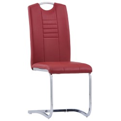 vidaXL Set Sala da Pranzo 5 pz in Similpelle Rosso