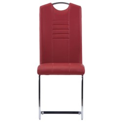 vidaXL Set Sala da Pranzo 5 pz in Similpelle Rosso