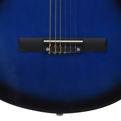 vidaXL Chitarra Classica per Principianti Blu 4/4 39" in Tiglio      