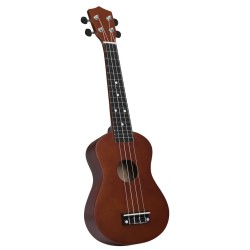 vidaXL Set Ukulele Soprano con Borsa per Bambini Legno Scuro 23"