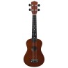 vidaXL Set Ukulele Soprano con Borsa per Bambini Legno Scuro 23"