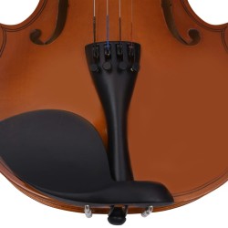 vidaXL Set Completo Violino con Arco e Mentoniera Legno Scuro 4/4